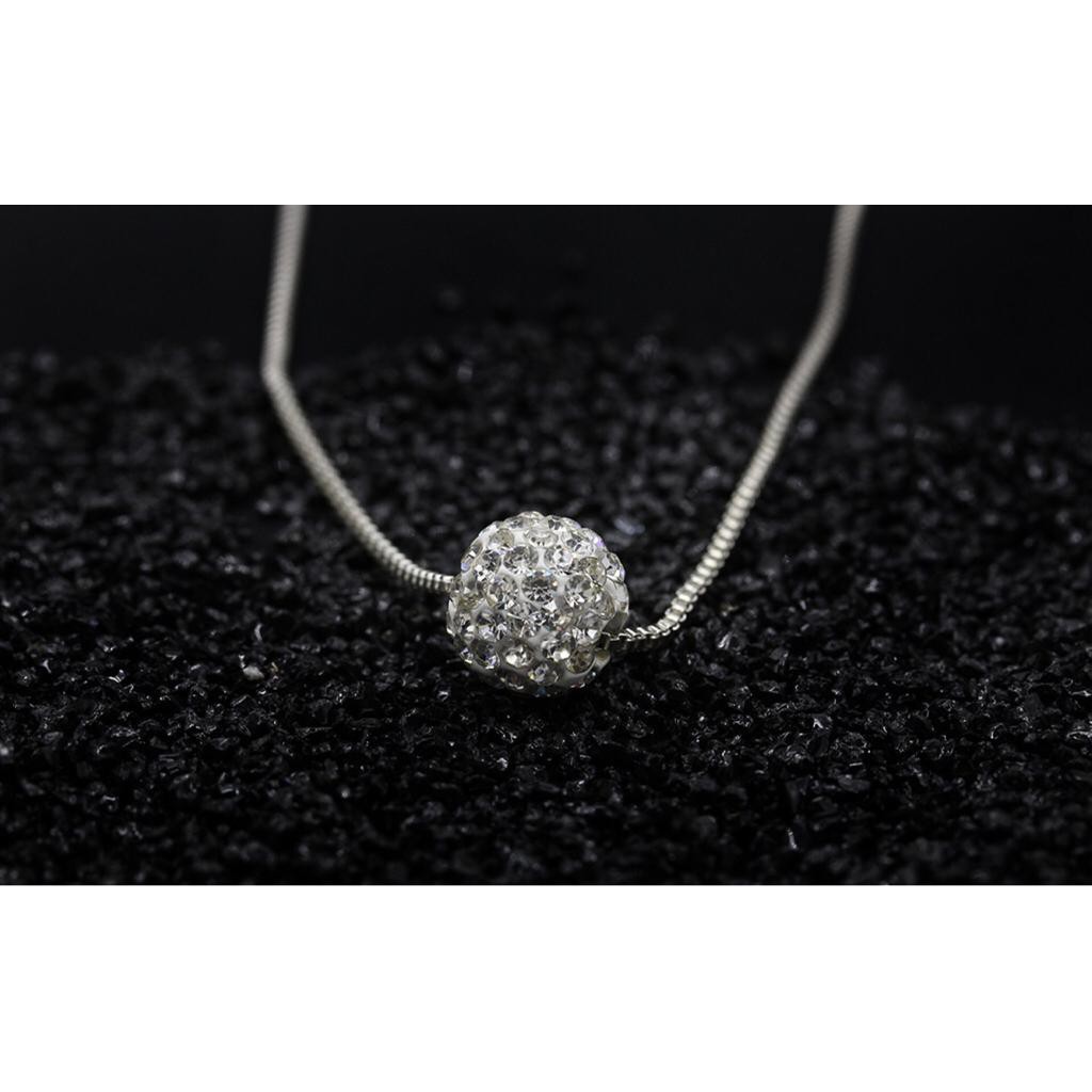 ☛TK☚ A011 Kalung Bulat Mutiara Necklace Fashion Korea Wanita Titanium Bola Diamond Crystal Jewelry