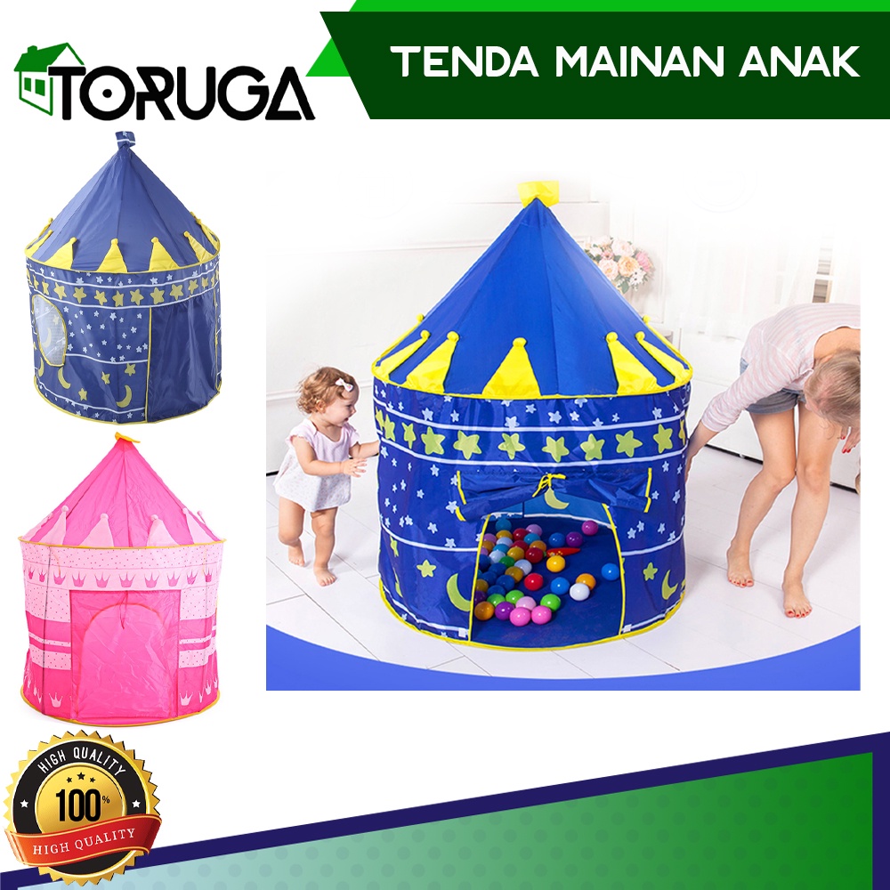 Tenda Mainan Anak Kastil Portable Tent Mandi Bola Portable Tent Material Polyester