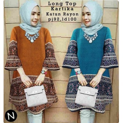 58218/tunik wanita/tunik batik/blouse /baju muslim wanita