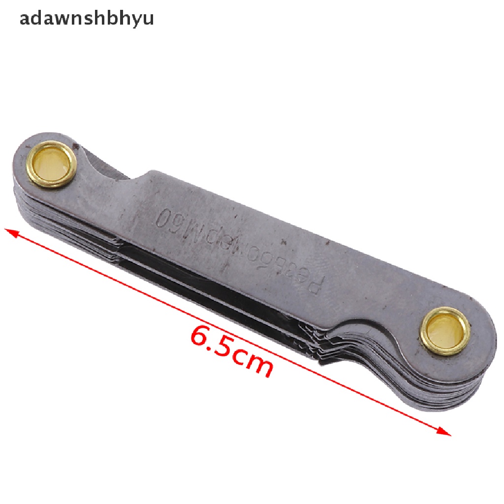 Adawnshbhyu 40Pcs thread measuring gage 60derajat whitworth metric screw thread pitch gauge