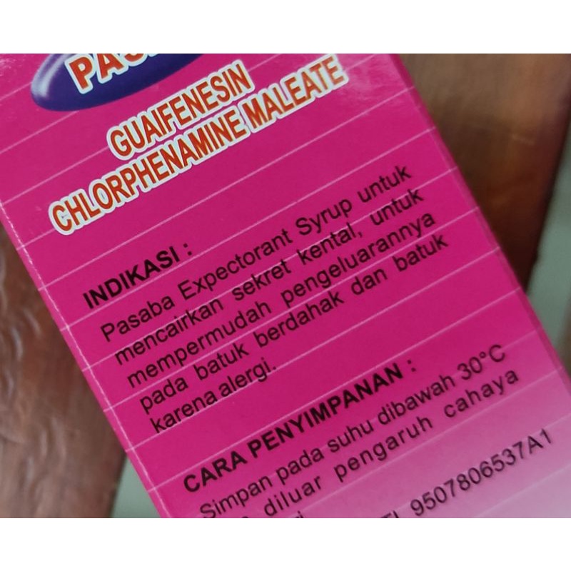 Pasaba Baby Cough Expectorant / Batuk Berdahak / Batuk Alergi