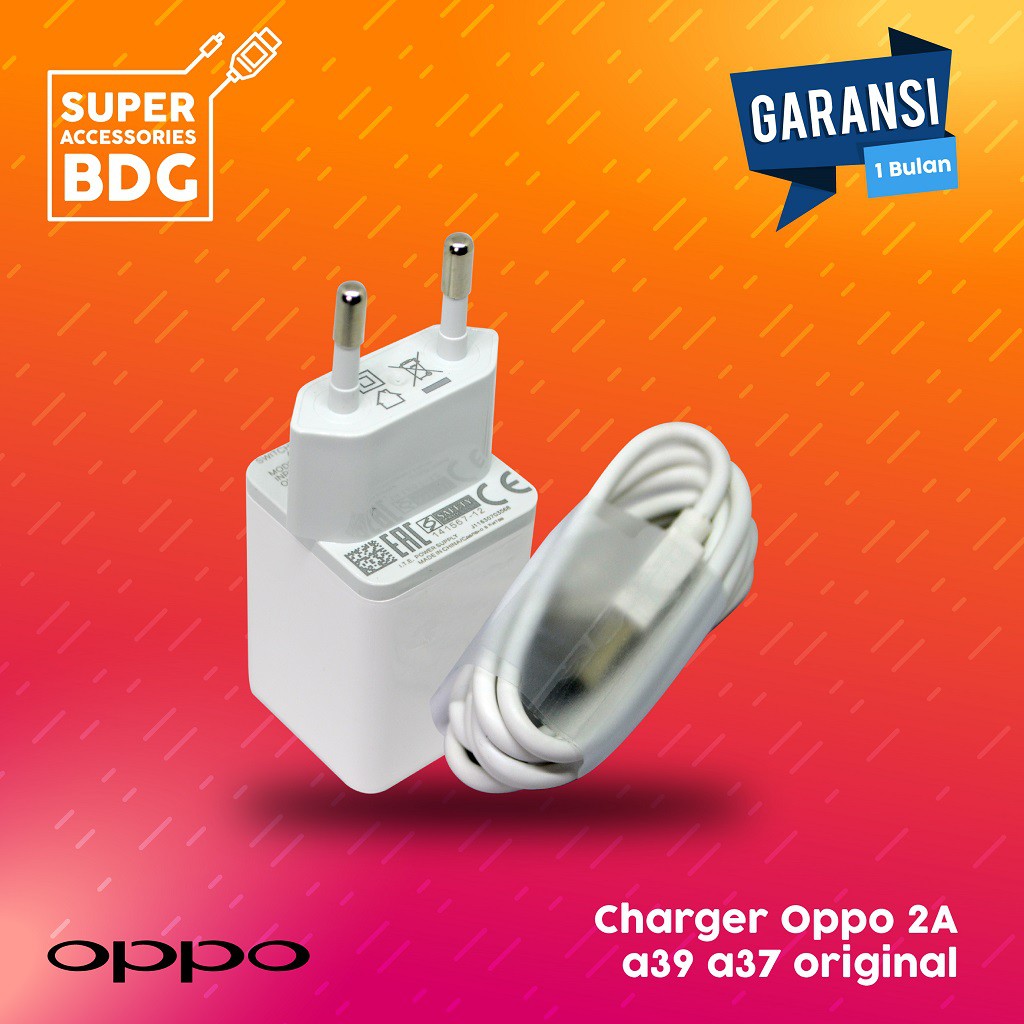 CHARGER OPPO a37 a39 a57 f1s ORIGINAL 100% 2A  Shopee 