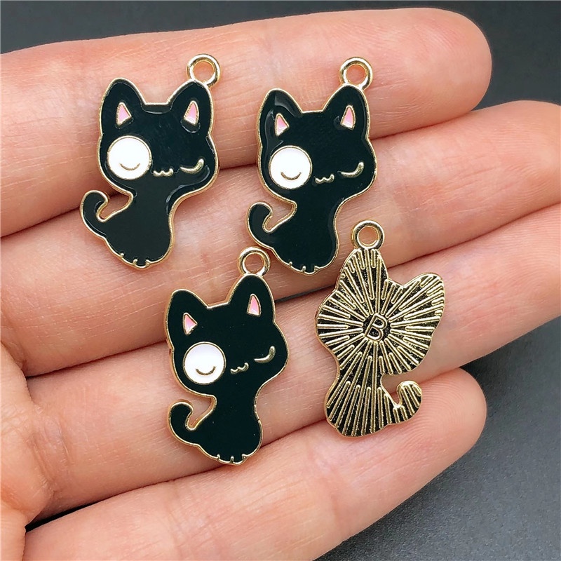 4pcs Liontin Bentuk Koala Kucing Anjing Bahan Alloy Untuk Membuat Perhiasan Anting