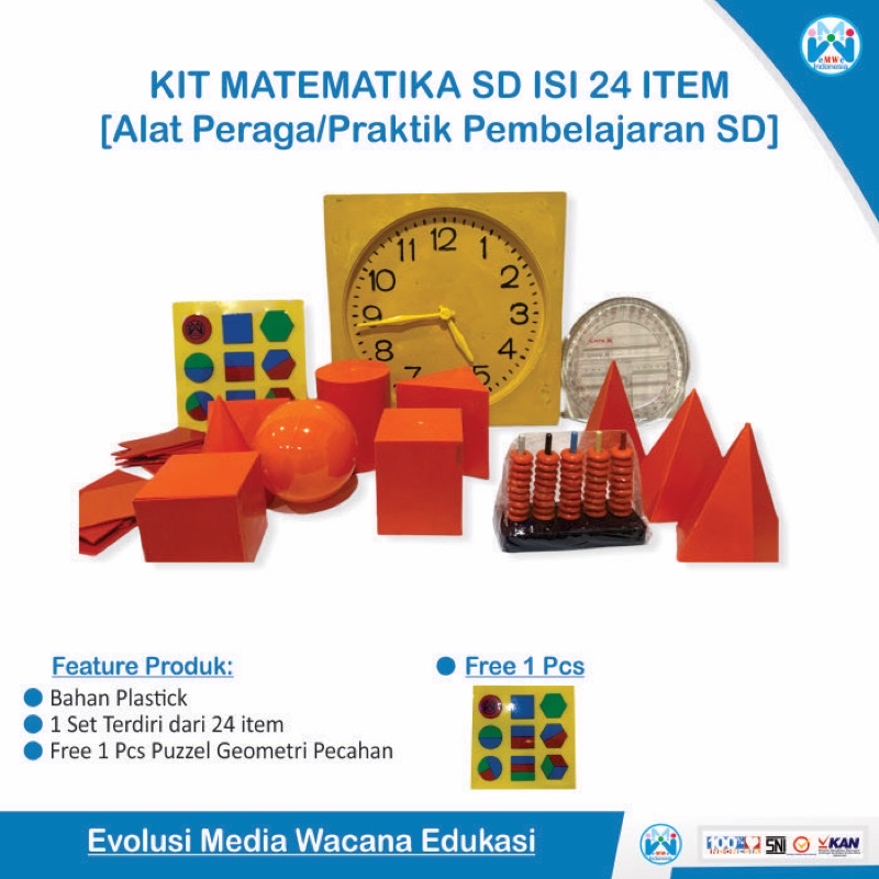 

[PROMO] KIT Matematika SD Isi 24 Item - Alat Peraga Pendidikan/Pembelajaran Matematika SD