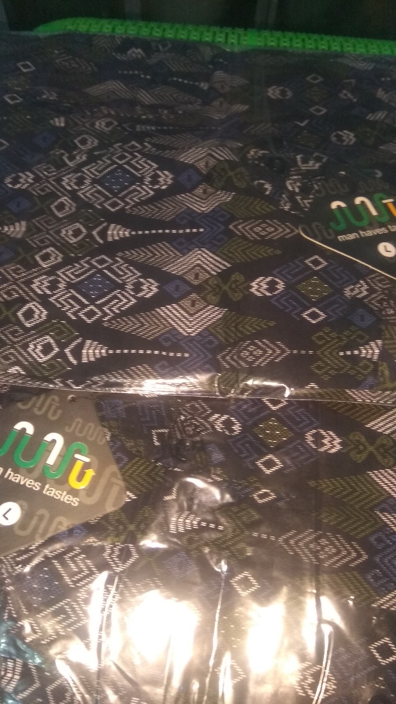 Babedo Kemeja Batik Slimfit Pria Motif Black Torpedo Lengan Panjang Premium