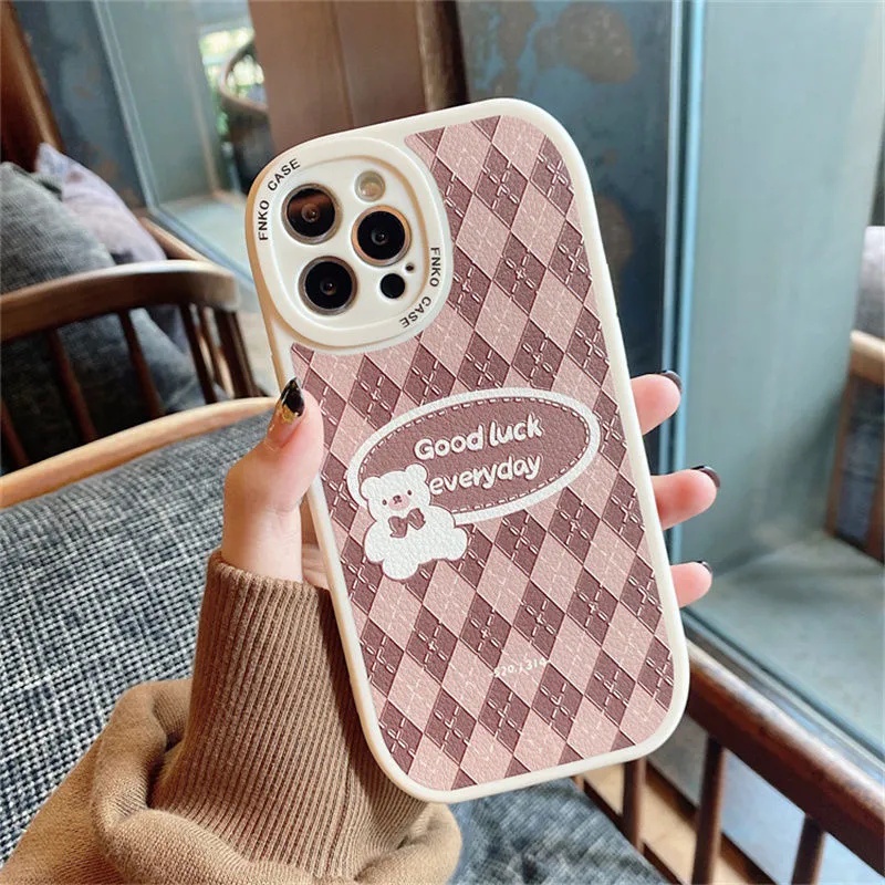 13pro 13prm Casing Soft Case Tpu Motif Kartun Ridge Bear Untuk iPhone 11 7Plus 8Plus Xr XS 13 12pro Max