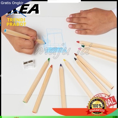 

10 pc Pensil warna, warna campuran, alat belajar tulis gambar ekea mal