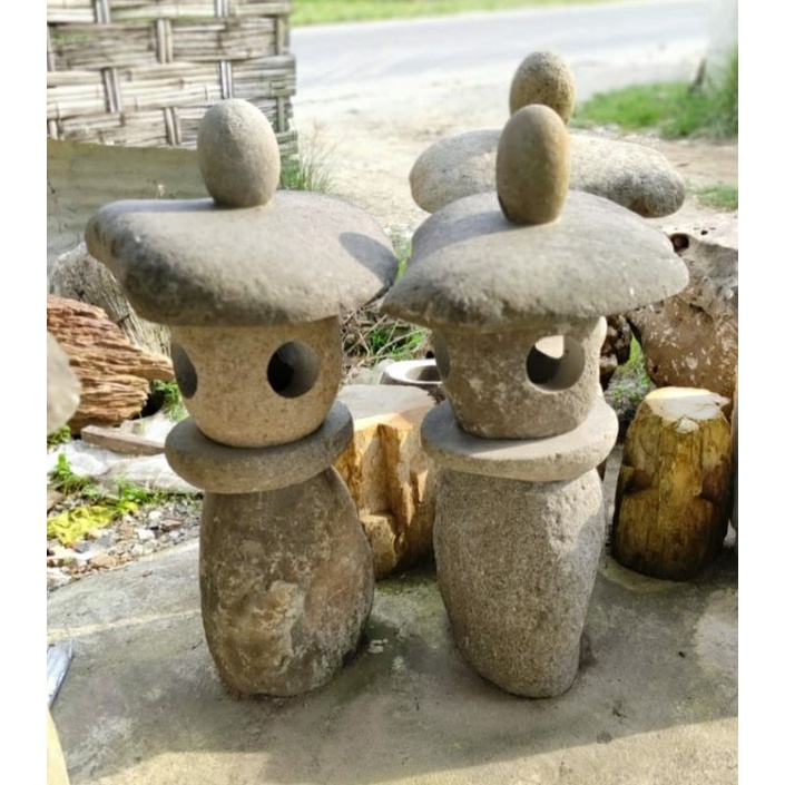 Kap Lampu Taman Batu Alam