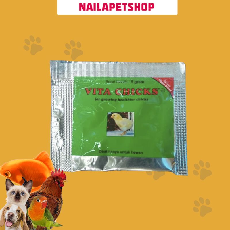 VITA CHICKS 5gram VITAMIN DOC ANAK AYAM / VITA CHICKS MEDION STESS VITAMIN AYAM