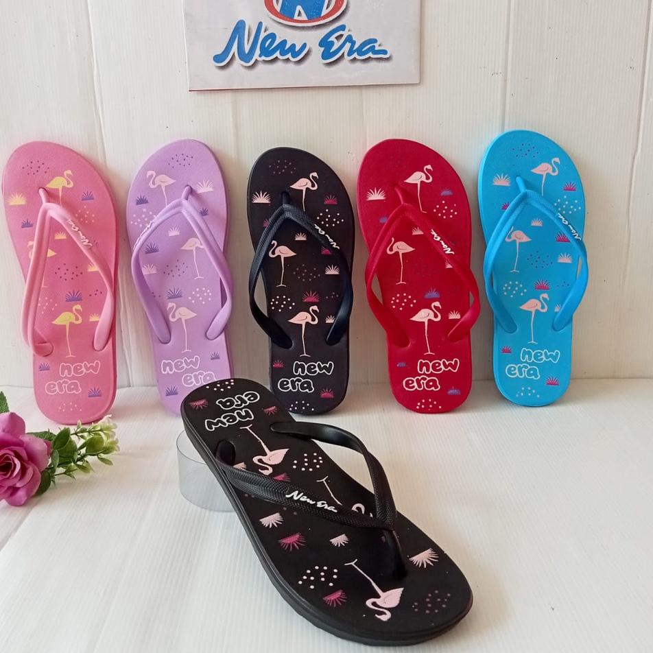 "BTN.02Jl22ᴴ" gos NEW ERA LB 56 FL Sandal Japit Motif  Flamingo
