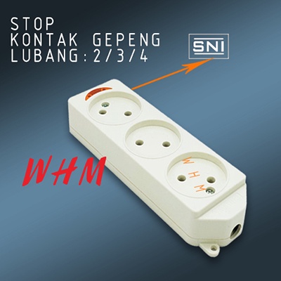 STOP KONTAK GEPENG 2/3/4 LUBANG / TERMINAL KUNINGAN / COLOKAN LISTRIK