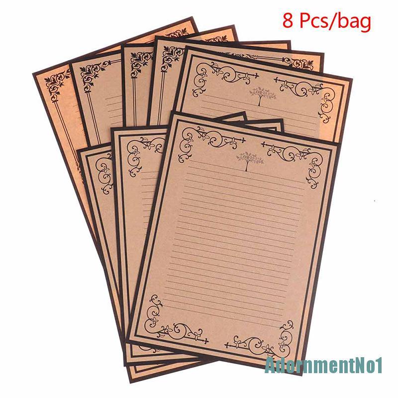 (AdornmentNo1) 8pcs / Kantong Kertas Surat Cinta Gaya Vintage Klasik