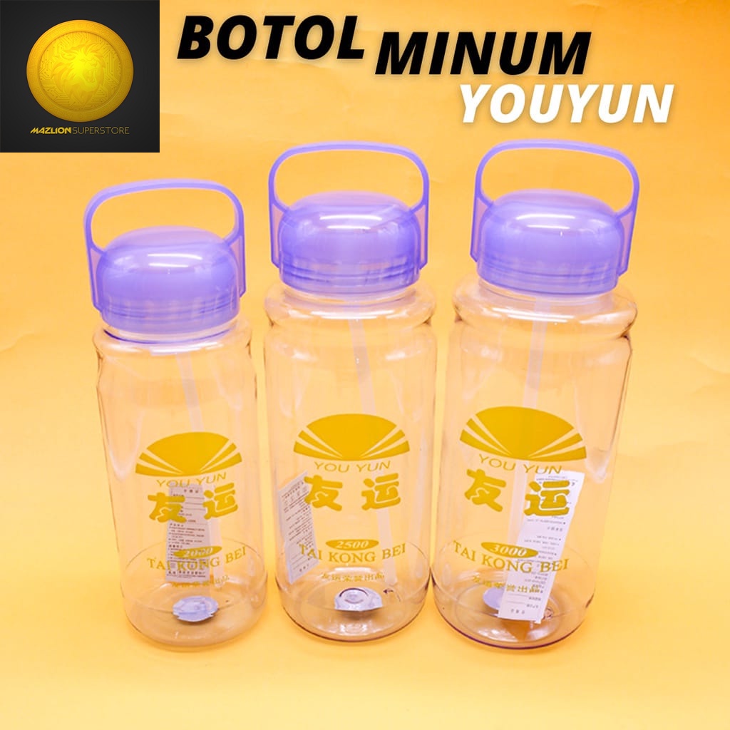 Botol Minum Jumbo 2 Liter 2,5 Liter 3 Liter - Tempat Air Minum Olahraga Besar - Botol Infused Water 