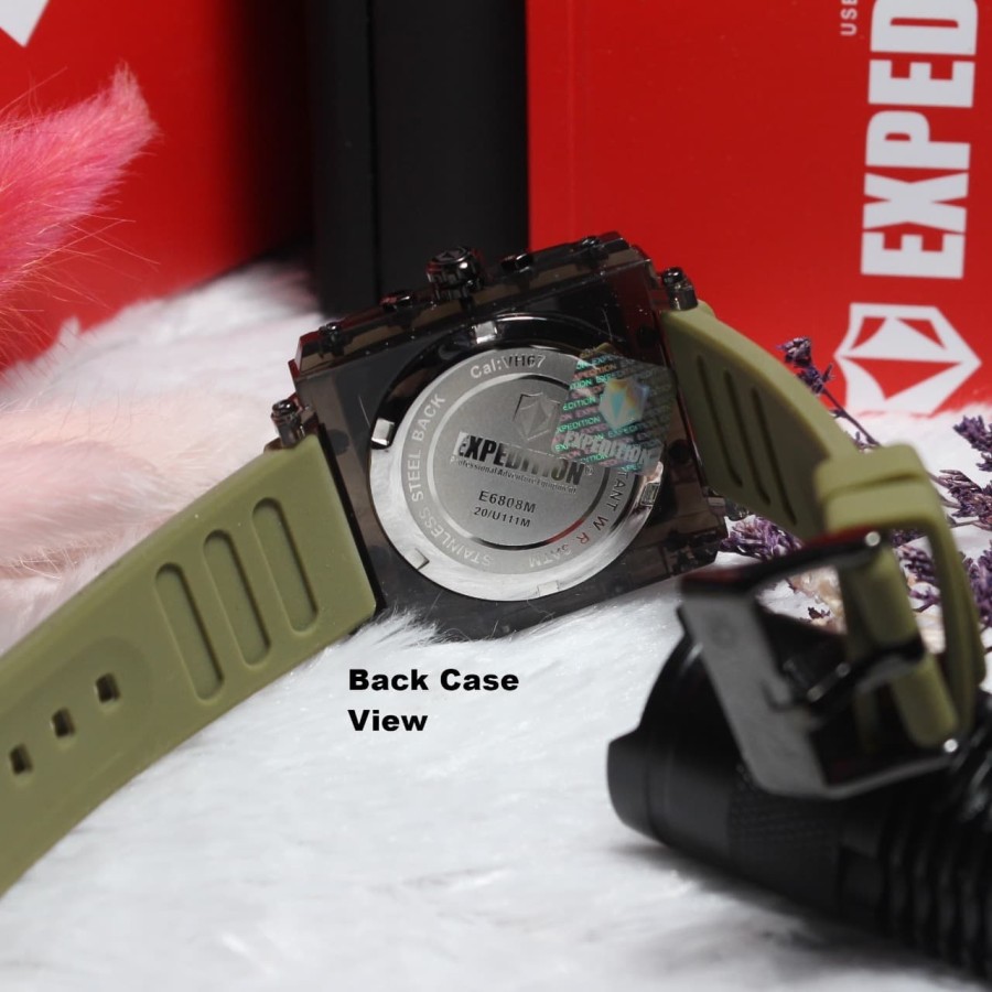 ORIGINAL Jam Tangan Wanita Cewek Expedition E 6808 / E6808 / 6808 Garansi Resmi 1 Tahun Rubber