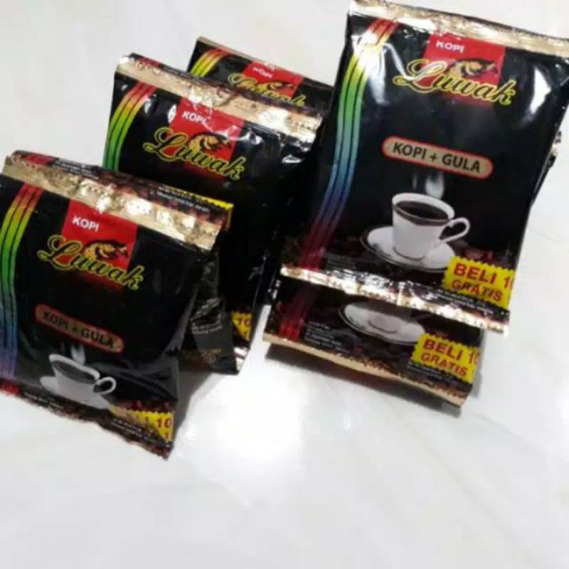 

LUWAK HITAM KOPI + GULA 1 RENCENG 15 SACHET