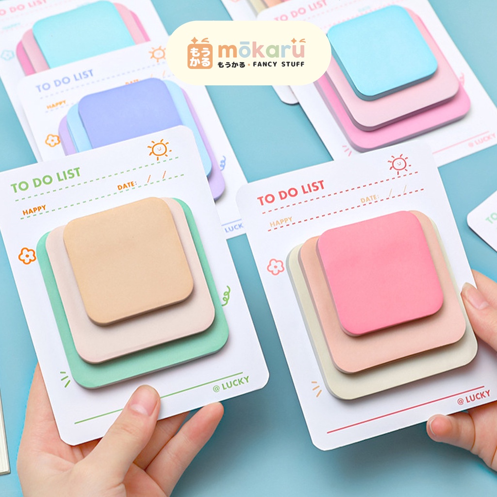 

Pastel Sticky Notes / Post It Square 3 Ukuran Warna Pastel / Memo Tempel Aesthetic Lucu Unik Murah