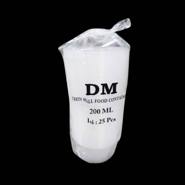 25 PCS Thinwall 200ML Bowl Kotak Makan DM 200 ML / DM TWINWALL CONTAINER 200 ML Thinwall DM 200ML