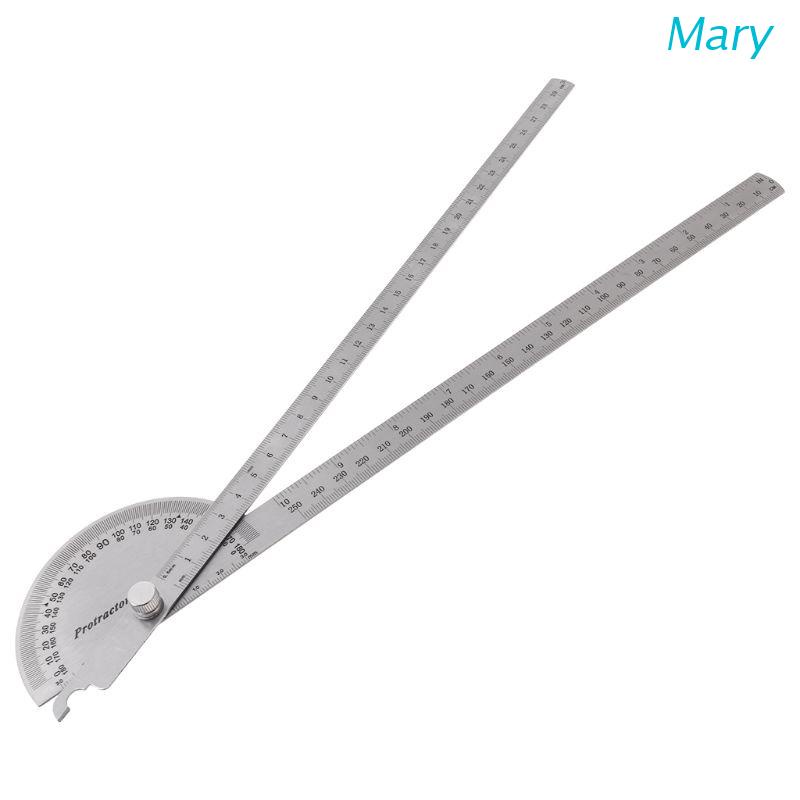 Mary Penggaris Sudut 180 Derajat Bahan Stainless Steel