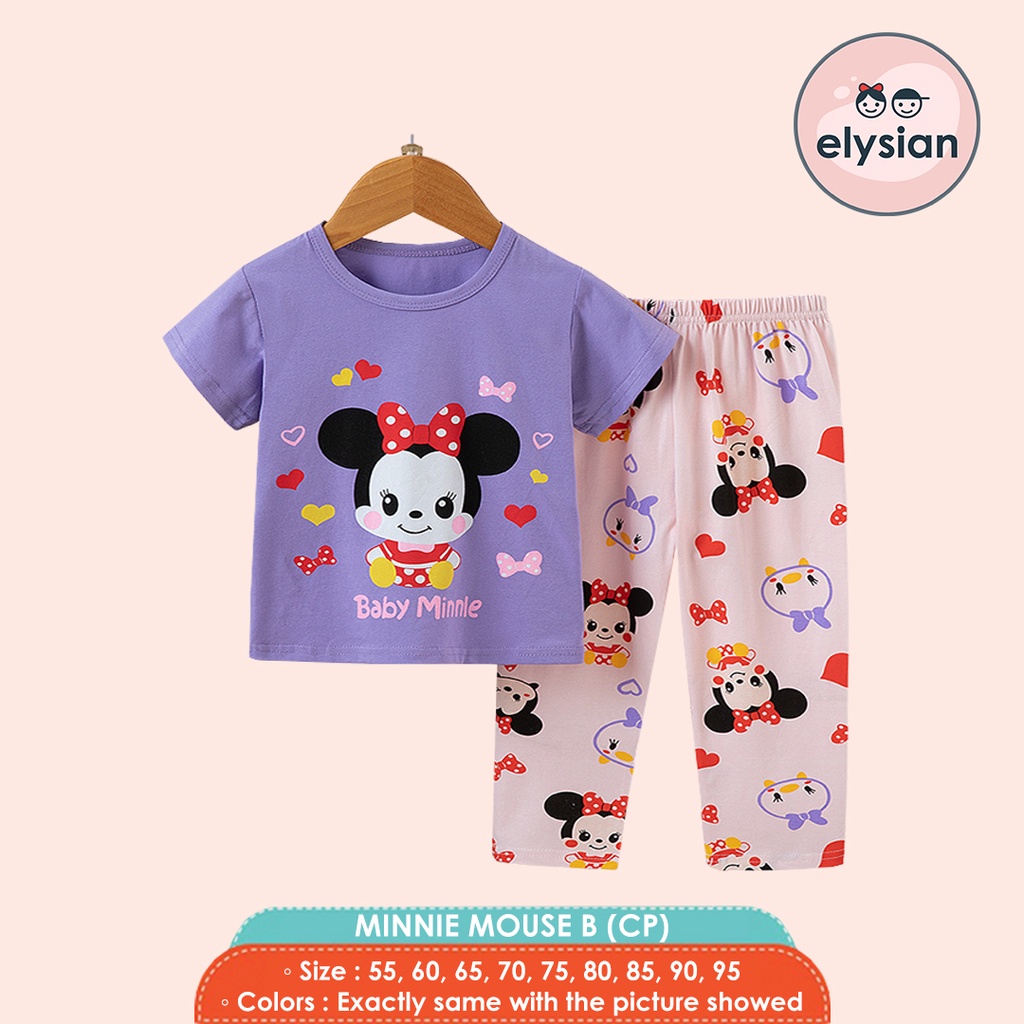 SETELAN BAJU TIDUR ANAK PEREMPUAN IMPORT CP MINNIE MOUSE B ELYSIAN