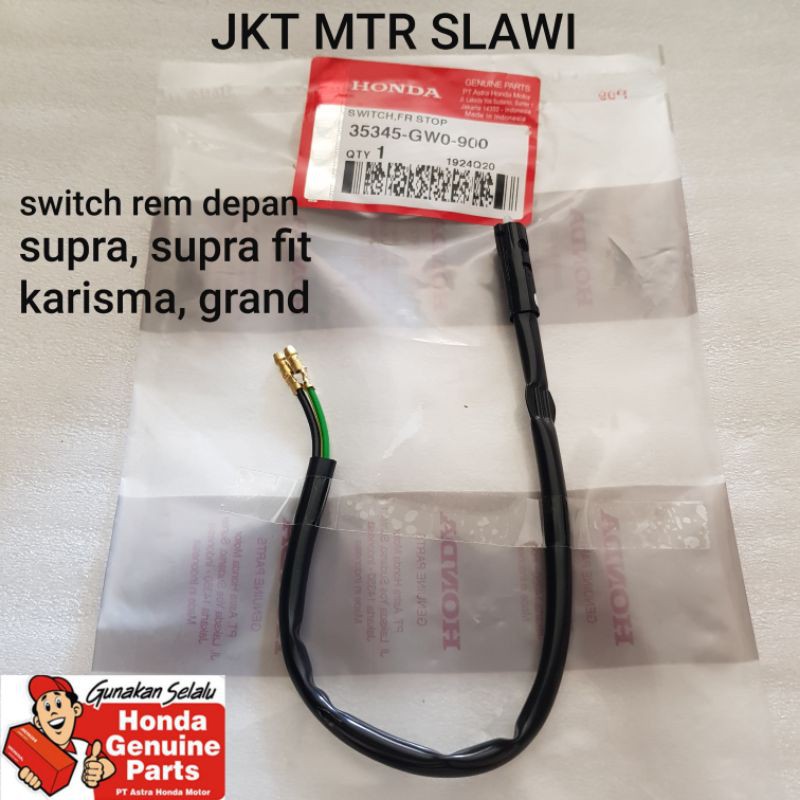 35345-GW0-900 Switch rem depan supra fit karisma grand vario beat scoopy all matic dealer resmi HGP ori HONDA ahm