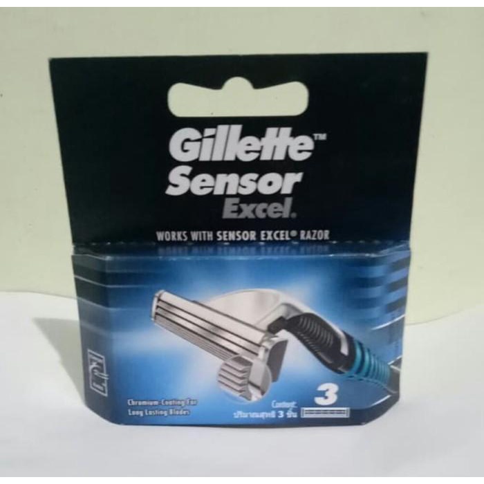 GILLETTE Sensor Excel Cartridge Refill Pisau Cukur 3pcs Sale Import