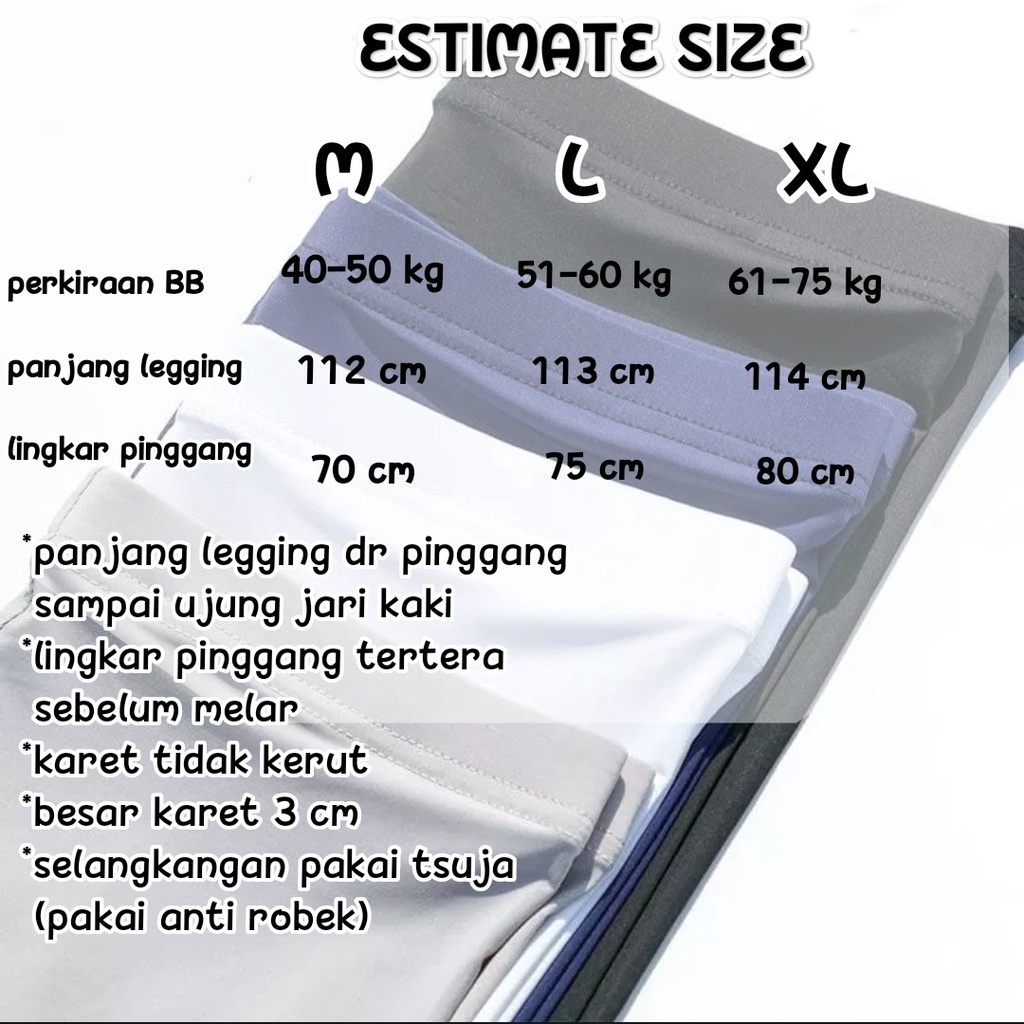 Legging Wudhu Jempol Wanita Premium