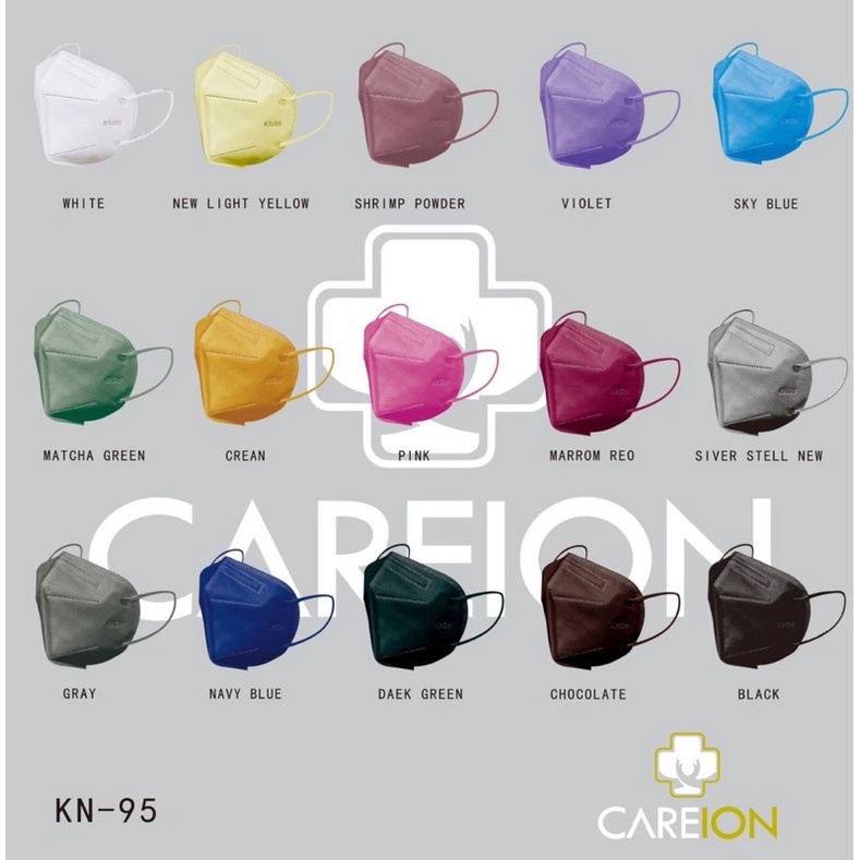 MASKER KN95 CAREION 5PLY MIX WARNA TERMURAH