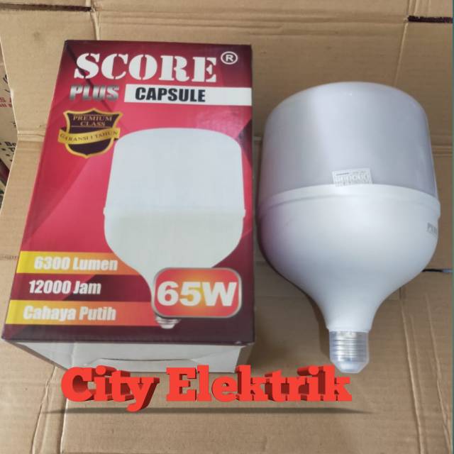 Lampu Murah Bohlam LED SCORE Plus 65 watt - Bergaransi 1 Tahun