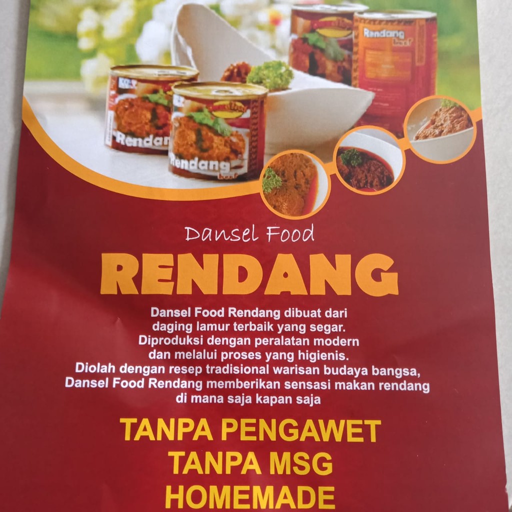 

RENDANG DANSEL FOOD - NO MSG - NO PENGAWET