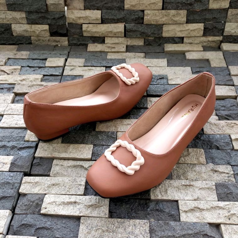 Flat Shoes Murano Moana Brown Sepatu Big Size Jumbo 41-46