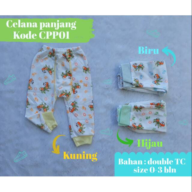 3 pcs celana panjang cp putih