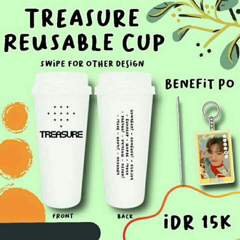 TREASURE REUSABLE CUP (BACA DESKRIPSI)