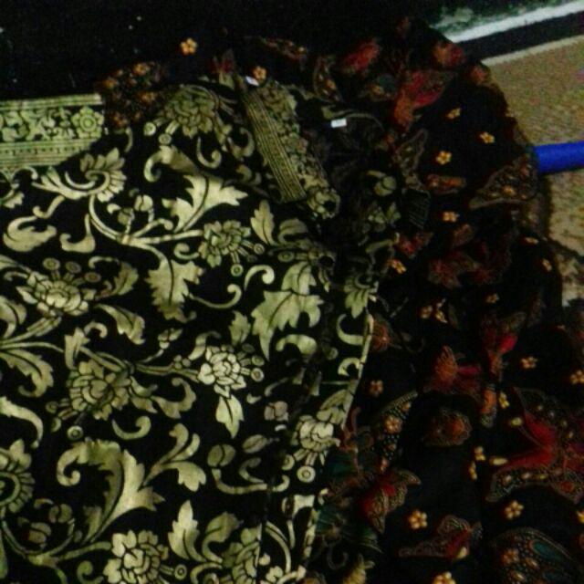 Couple Gamis Kupu Batik Premium Sogan Sarimbit Hijab Modern Kondangan Syari Kemeja Lengan Panjang