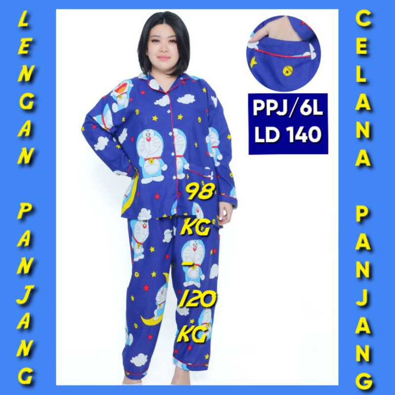 BAJU TIDUR SUPER BIG SIZE /JUMBO WANITA SETELAN LD 140