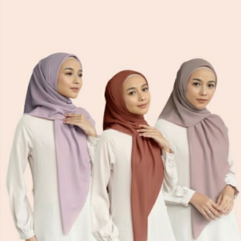 Kerudung segi empat Diario plain scarf hijab