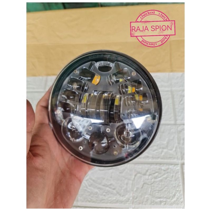 lampu daymaker 16 led 5.75inc/reflektor daymaker 16 led 5.75inc/lampu daymaker cb japstyle mm lampu daymaker 16 led dos hitam