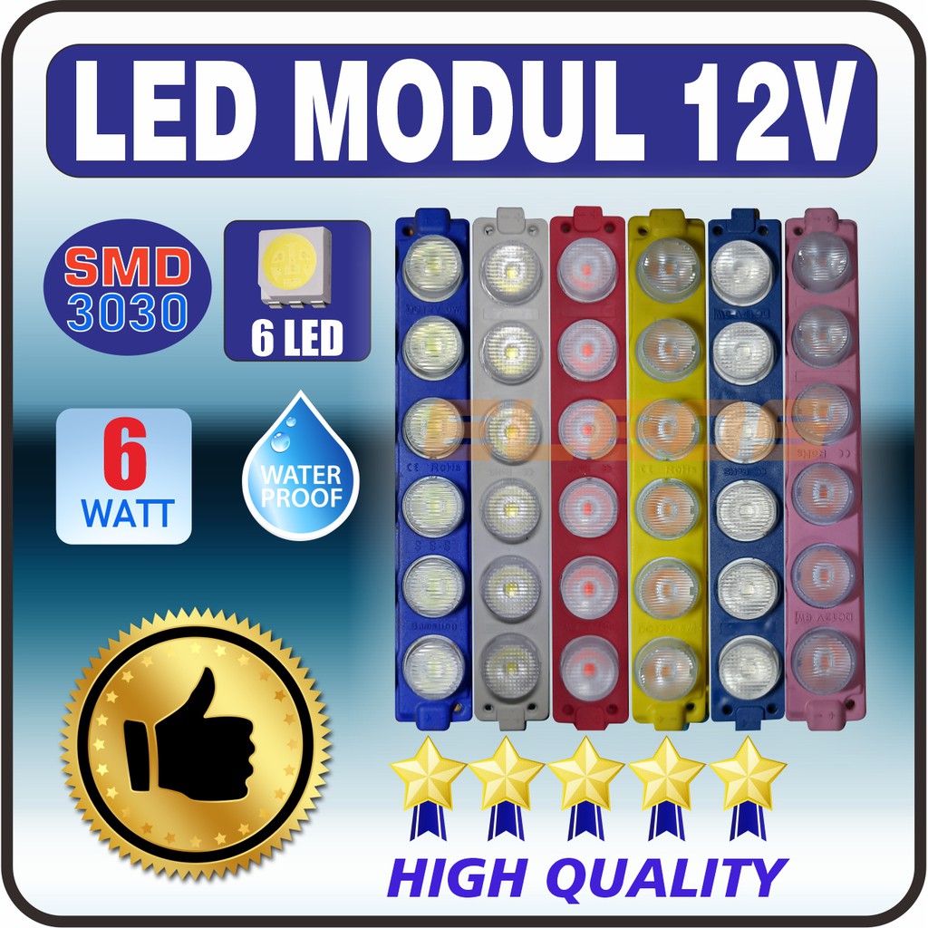 LED Modul 12v 6W 6 mata Led SMD 3030