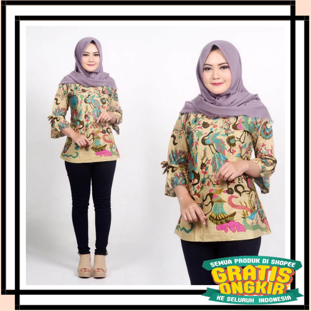 ASLI SEMARANG MODEL BARU PEKALONGAN / Atasan Batik Wanita CENDRAWASIH SOFT Blouse Batik