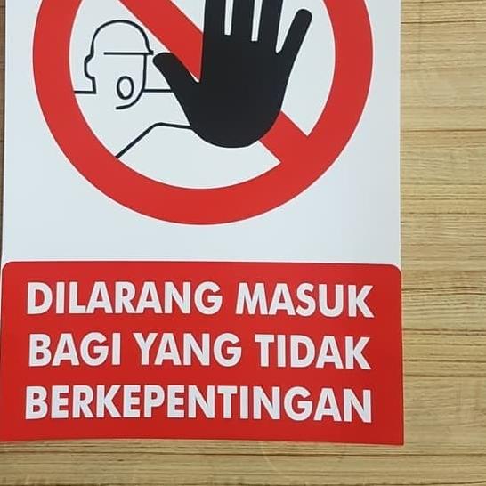 

✮ DILARANG MASUK BAGI YANG TIDAK BERKEPENTINGAN 30X20CM STICKER SIGN ✱
