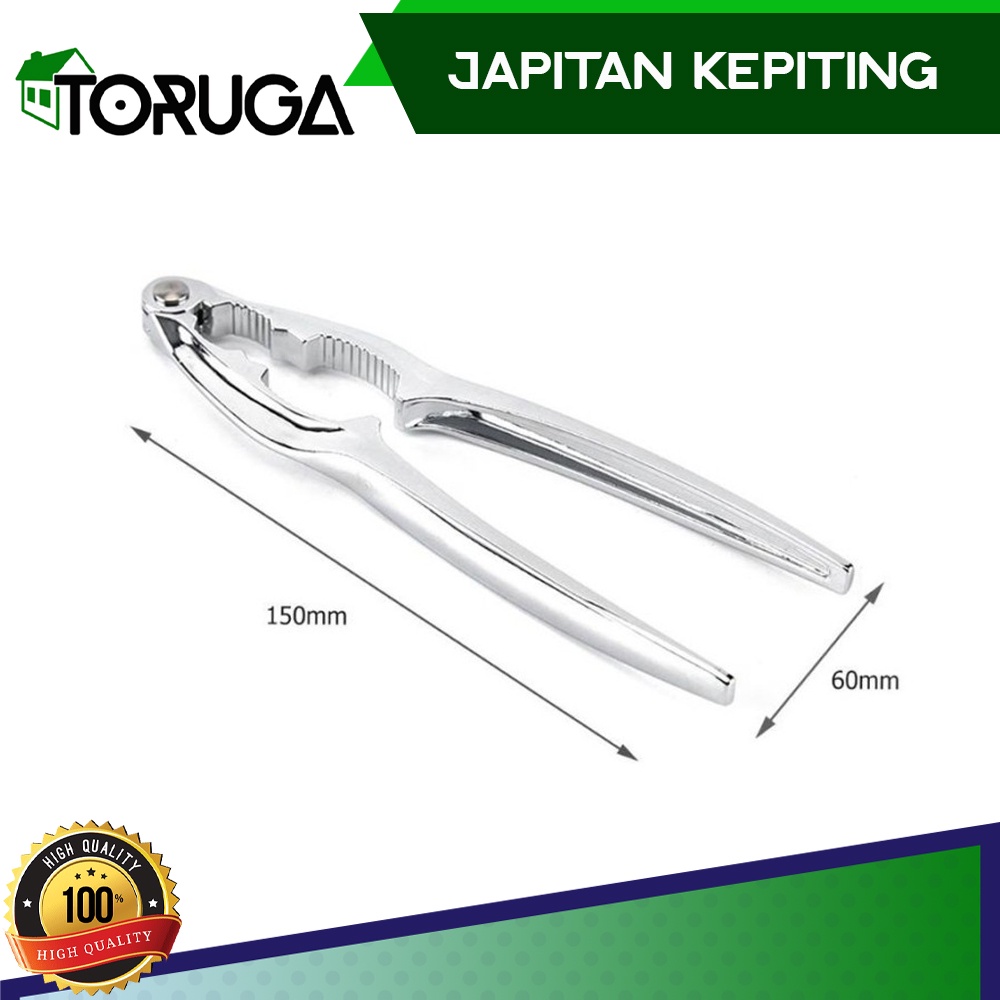 Jepitan Pemecah Cangkang Kepiting Stainless Capitan Kepiting Walnut Clip Penjepit Pencapit Crab