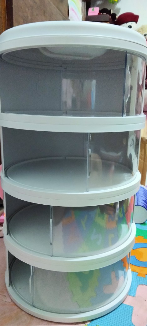 Rak Lauk 4 Dan 5 Susun Warna Polos / Tudubg Saji / Food Storage Only White