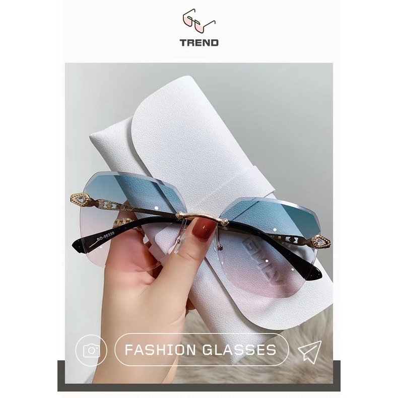 Rowling(ka-136)Kacamata  Hitam Terbaru Wanita No Frame Titanium Diamond Style Kacamata Fashion Murah/Kacamata Sunglasses Import Wanita Kacamata Fashion