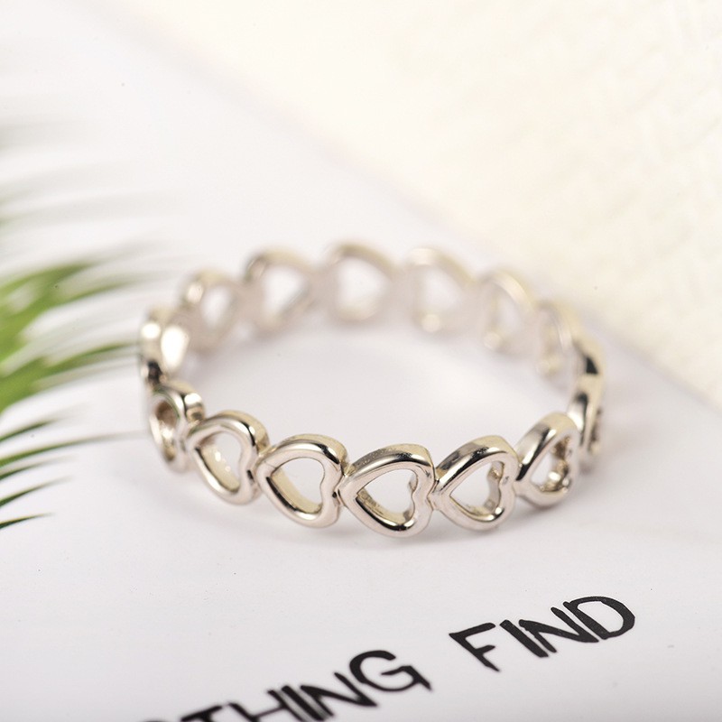 Fashion wanita korea cincin cinta berongga ring free size