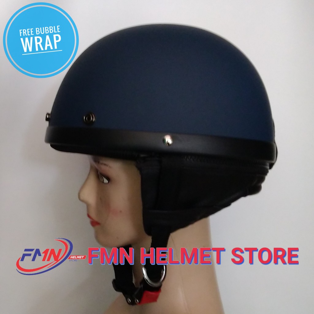 Helm Chip Retro Dewasa Warna Biru Doff Vintage Chips