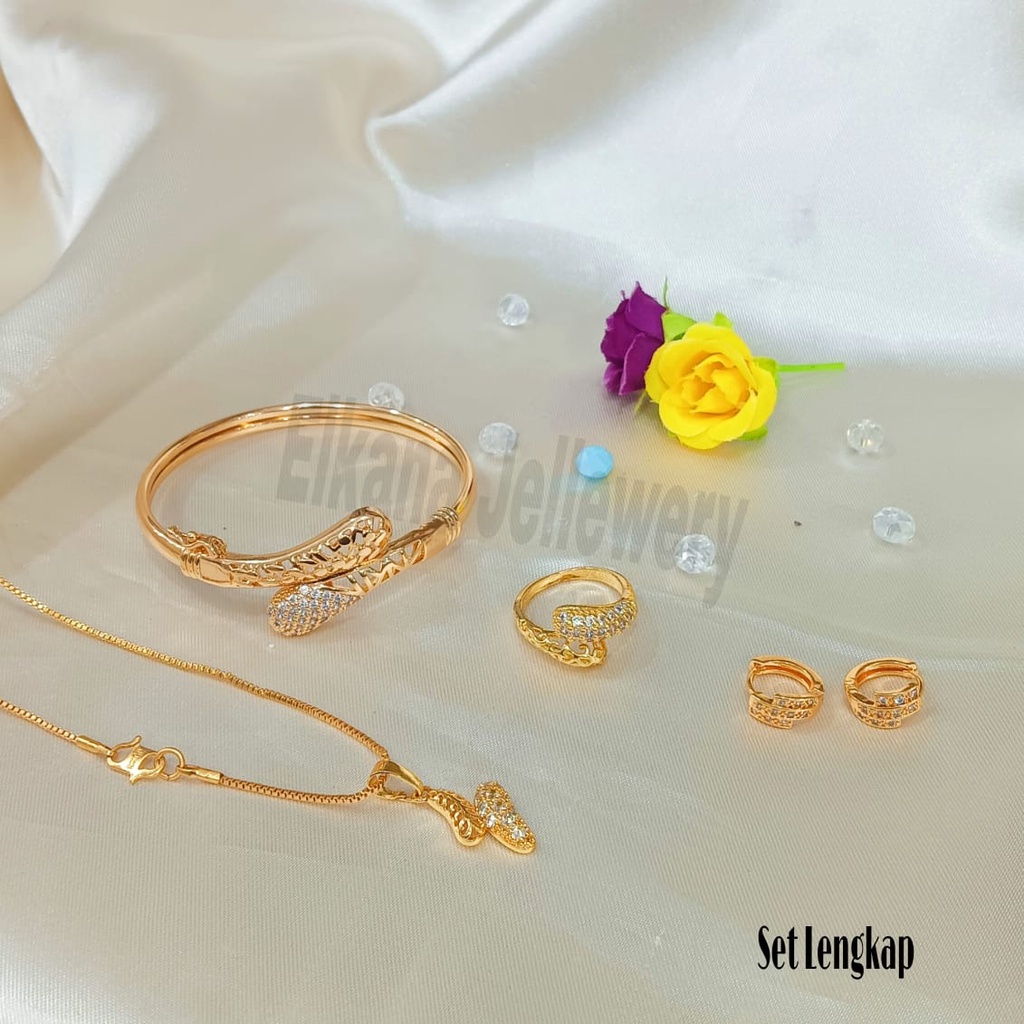 SET DEWASA BANGLE COBRA Perhiasan super berkelas fashion korea anti karat dan anti luntur