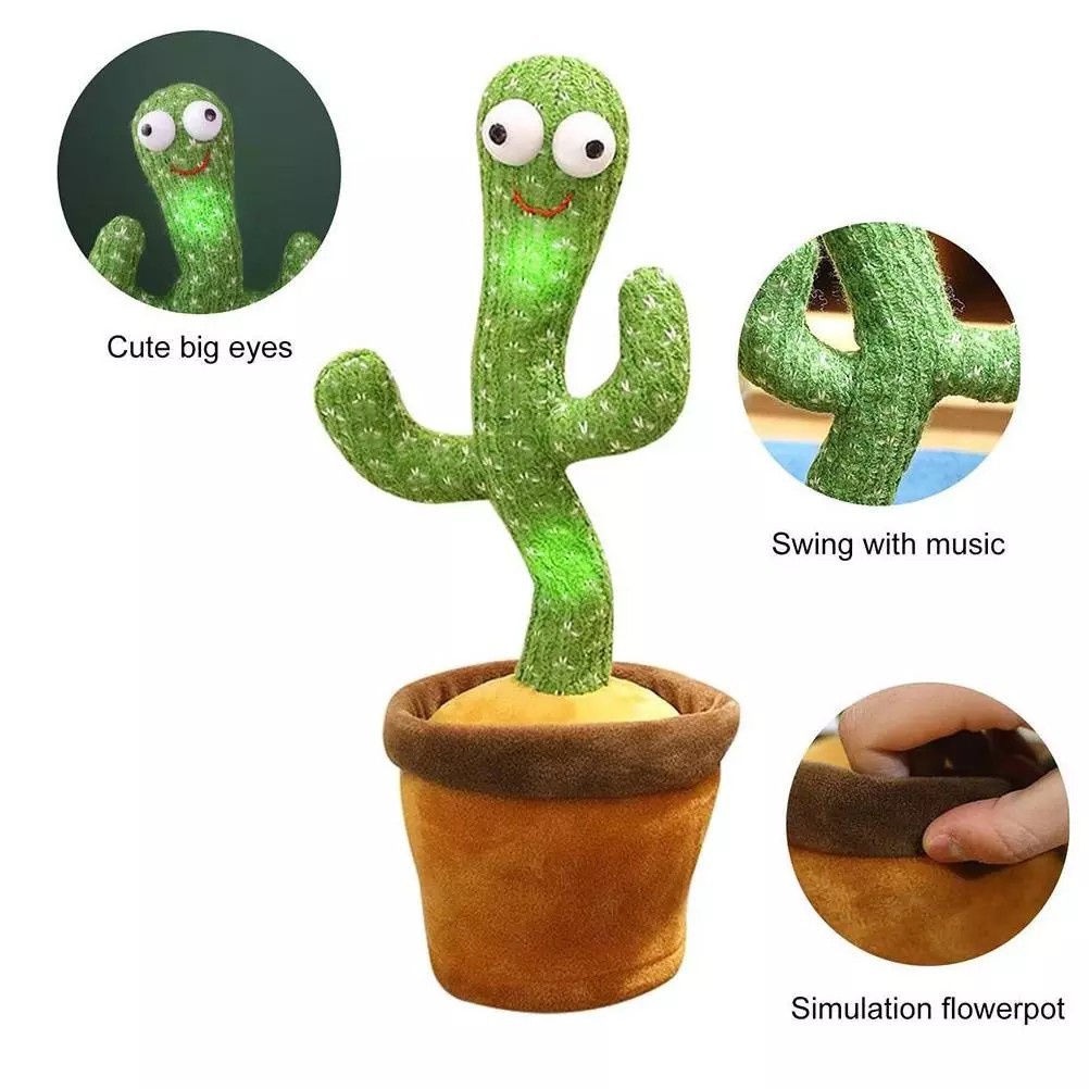 ⚡YZ (COD) Dancing Cactus Toys Boneka Kaktus Joget Boneka Kaktus Goyang Mainan Kaktus Goyang Mainan Boneka Kaktus Boneka Cactus