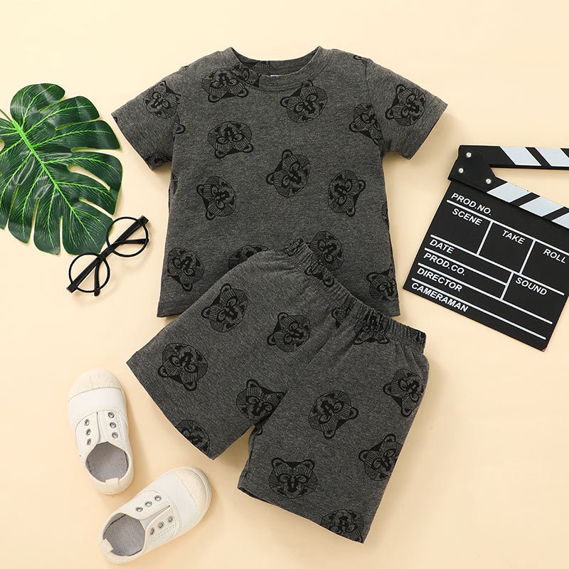 Setelan baju bayi cowok Tshirt set Racoon setelan baju anak cowok pakaian anak pakaian bayi