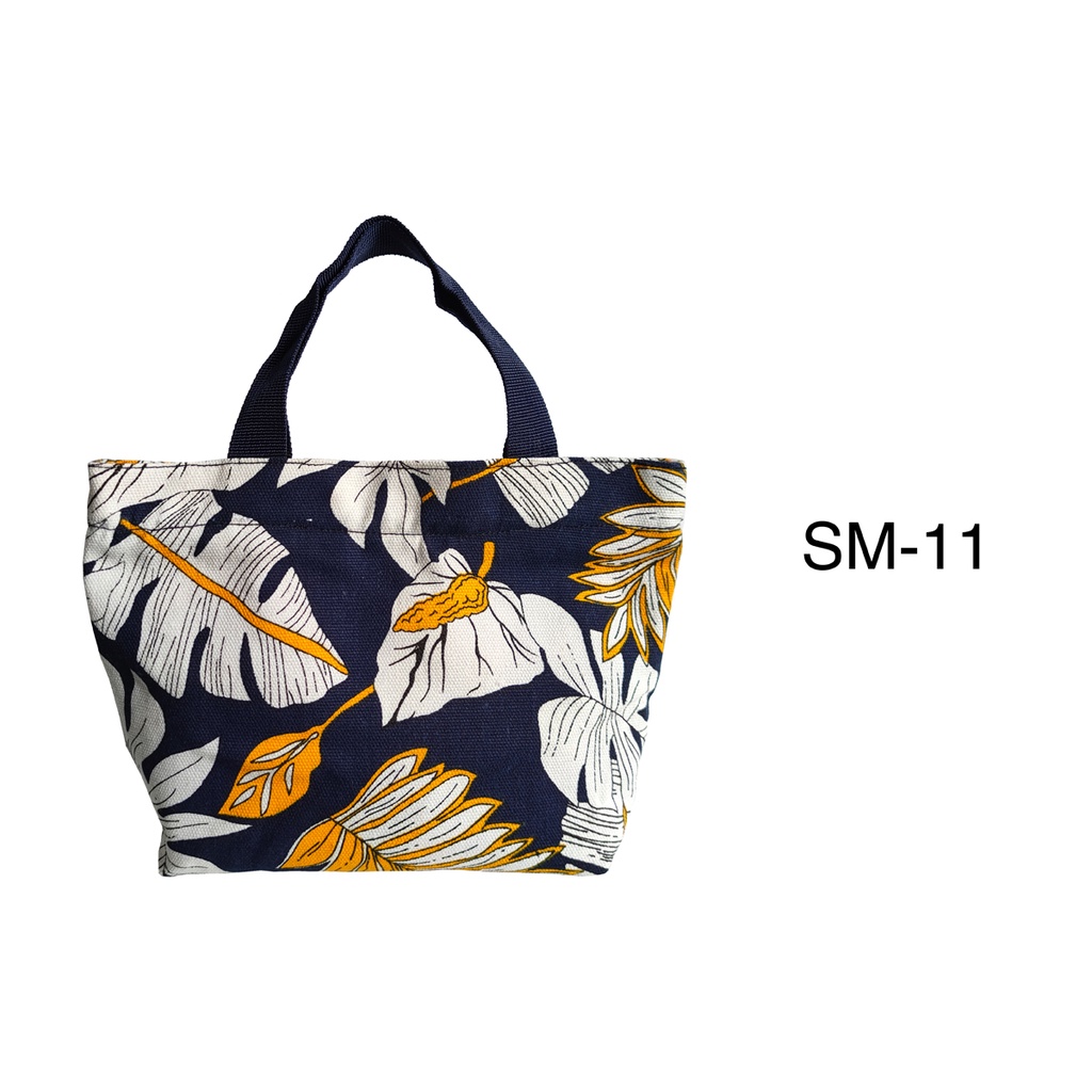 Tas Mukena Make Up Bahan Kanvas 26x19x8cm Motif SM-11