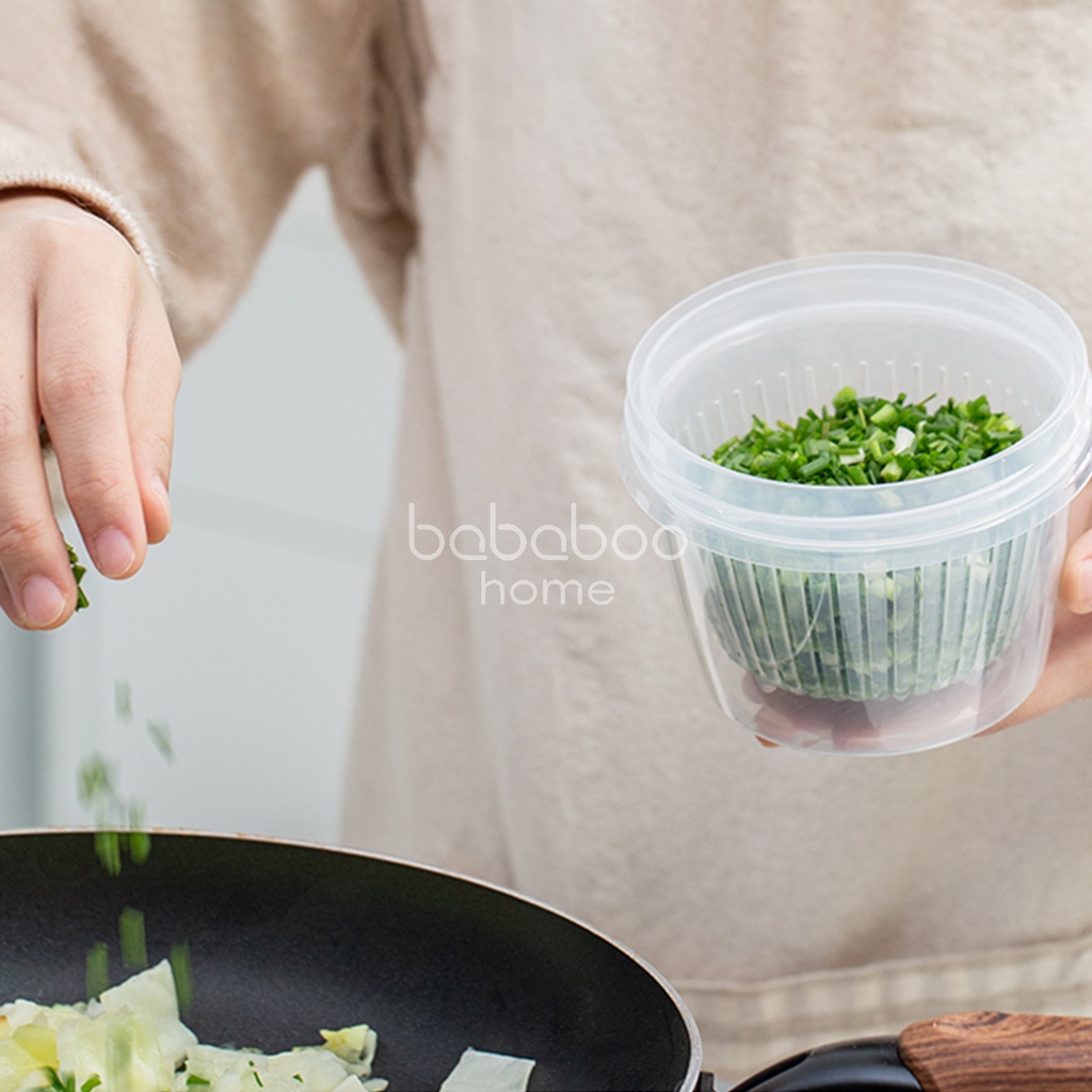 Negi Herbs Container with Strainer