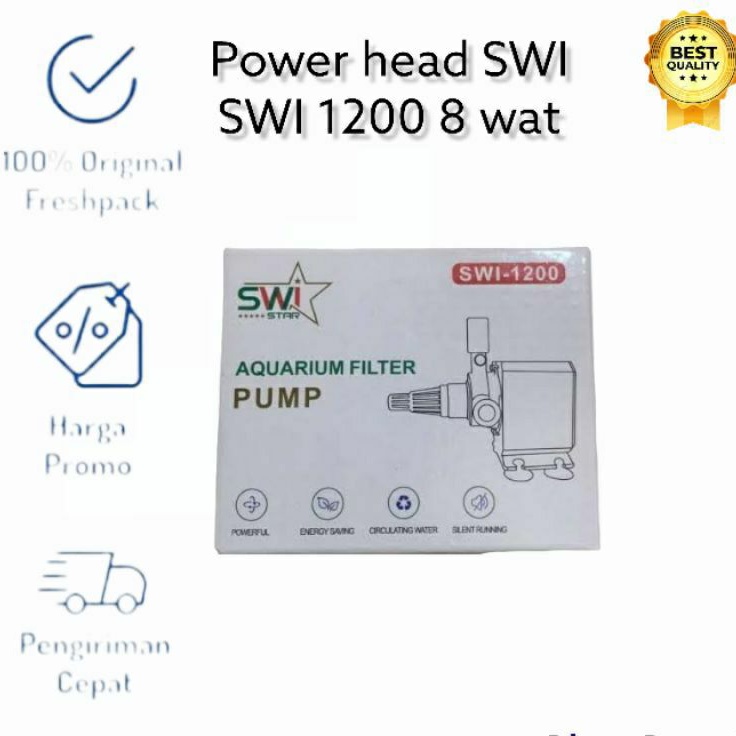 SWI STAR SWI 1200 SWI1200 MESIN POMPA FILTER CELUP POWER HEAD AQIARIUM AQUASCAPE